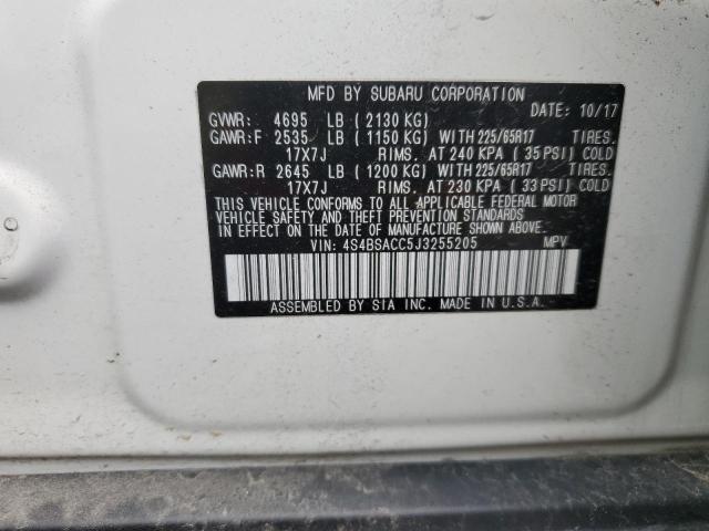 2018 SUBARU OUTBACK 2. 4S4BSACC5J3255205