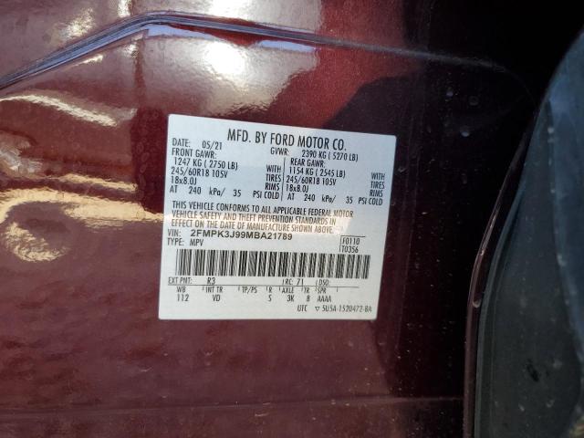 2021 FORD EDGE SEL - 2FMPK3J99MBA21789