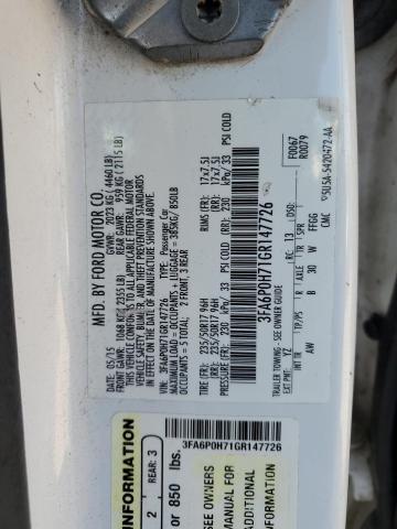 2016 FORD FUSION SE - 3FA6P0H71GR147726