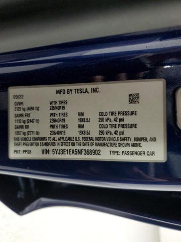 2022 TESLA MODEL 3 - 5YJ3E1EA5NF368902