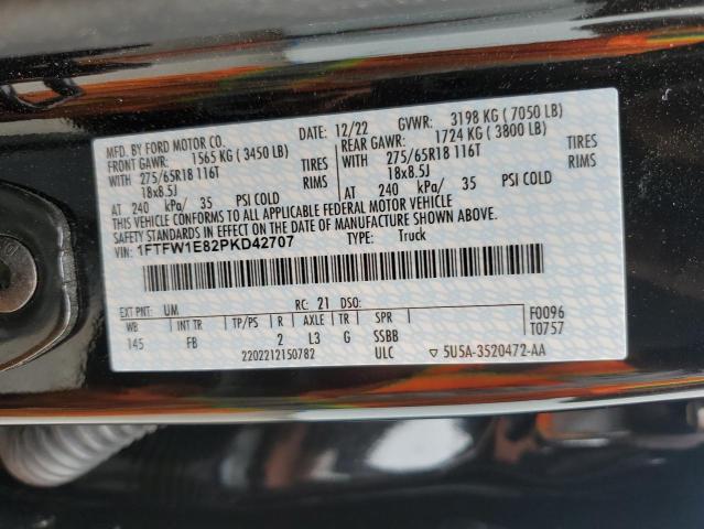 2023 FORD F150 SUPER 1FTFW1E82PKD42707