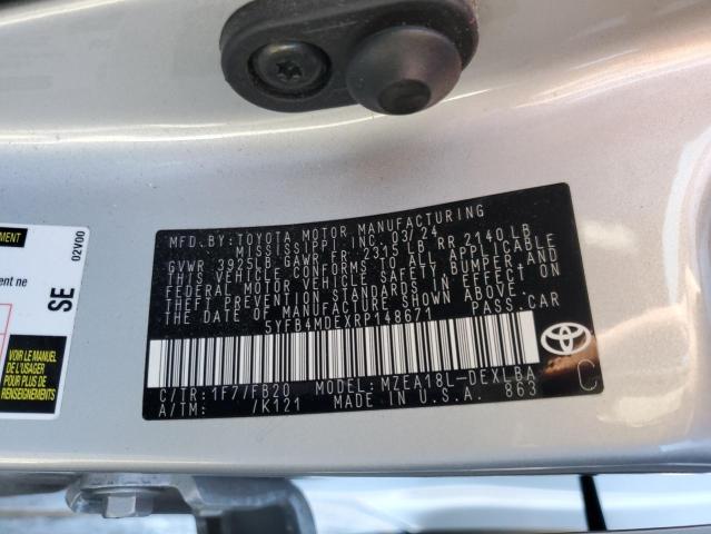 2024 TOYOTA COROLLA LE - 5YFB4MDEXRP148671