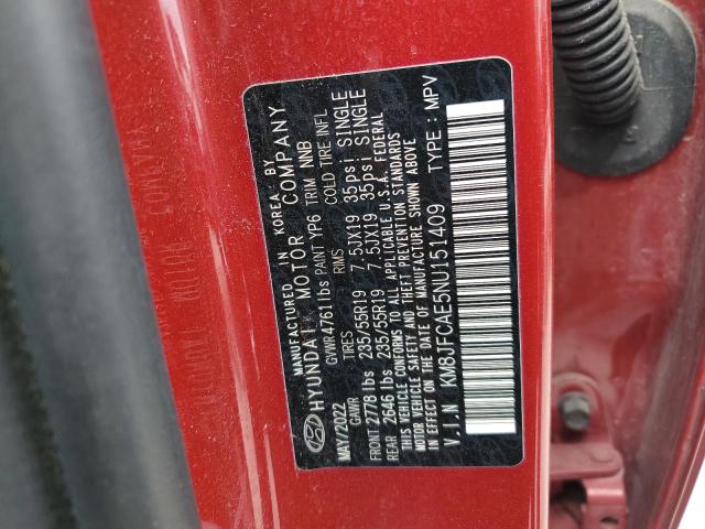 2022 HYUNDAI TUCSON N L KM8JFCAE5NU151409