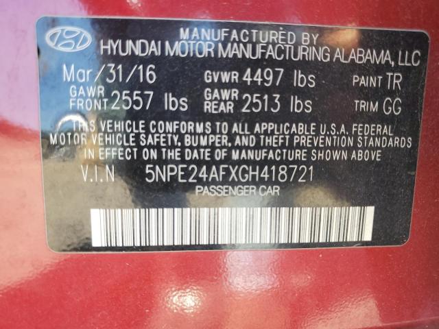 2016 HYUNDAI SONATA SE - 5NPE24AFXGH418721