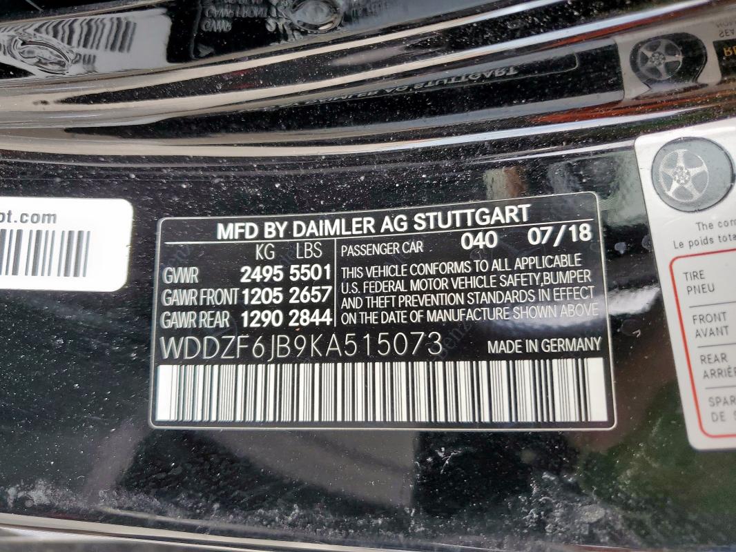 2019 MERCEDES-BENZ E 450 4MAT - WDDZF6JB9KA515073