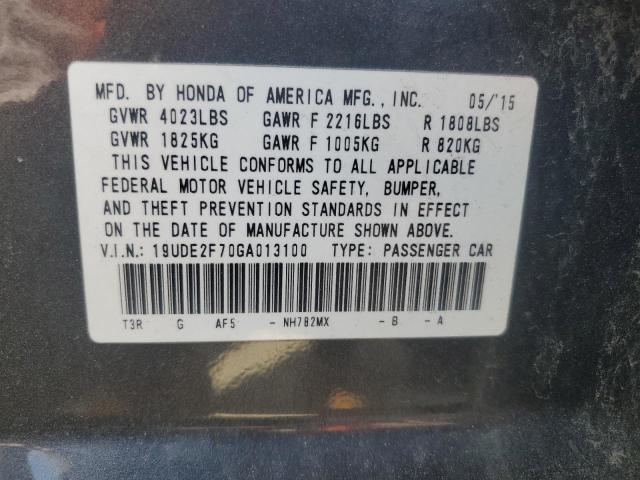 2016 ACURA ILX PREMIU 19UDE2F70GA013100