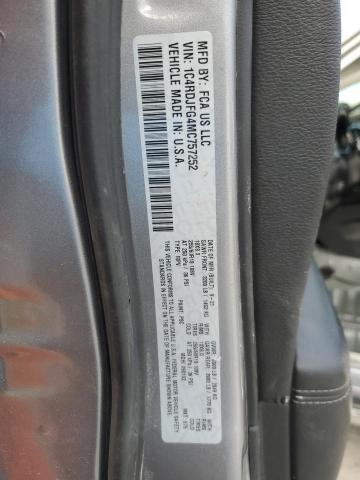 2021 DODGE DURANGO PU 1C4RDJFG4MC757252