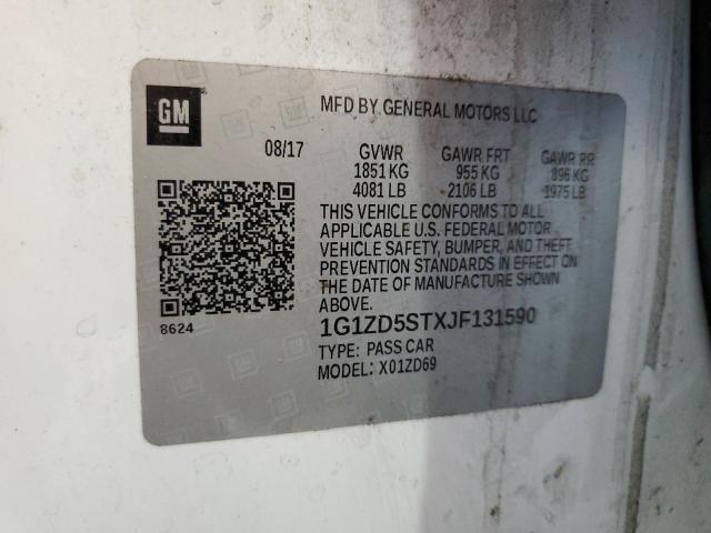 2018 CHEVROLET MALIBU LT - 1G1ZD5STXJF131590