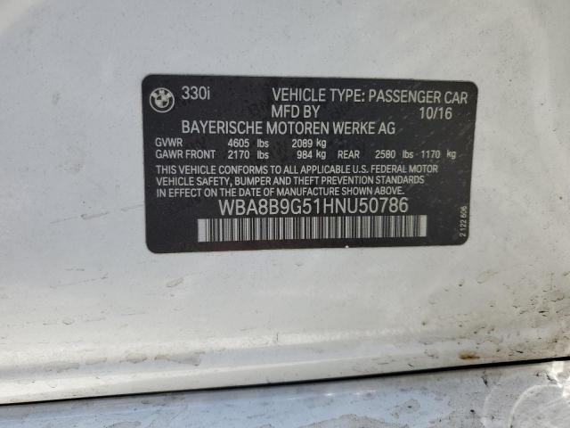 2017 BMW 330 I - WBA8B9G51HNU50786