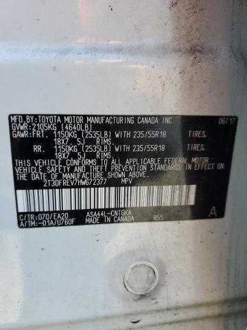 2017 TOYOTA RAV4 LIMIT - 2T3DFREV7HW672377