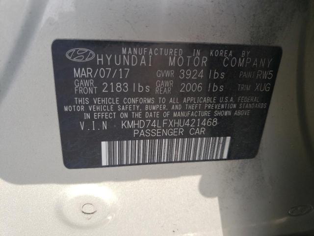 2017 HYUNDAI ELANTRA SE - KMHD74LFXHU421468