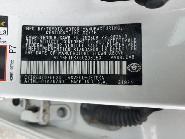 2016 TOYOTA CAMRY LE - 4T1BF1FKXGU206253