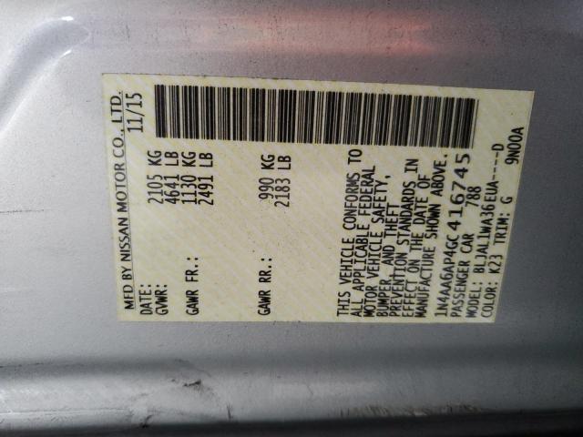 2016 NISSAN MAXIMA 3.5 - 1N4AA6AP4GC416745