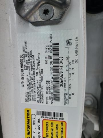 2017 FORD FUSION S 3FA6P0G70HR413403