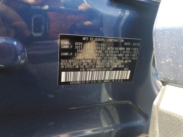 2020 SUBARU ASCENT TOU 4S4WMARD9L3460749