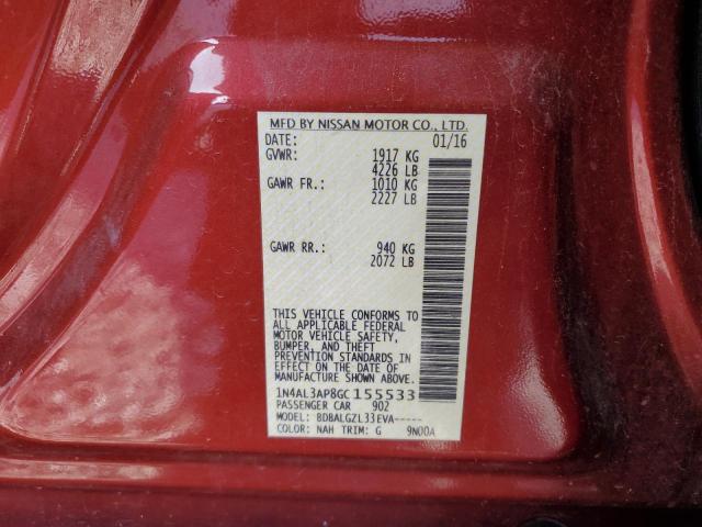 2016 NISSAN ALTIMA 2.5 - 1N4AL3AP8GC155533