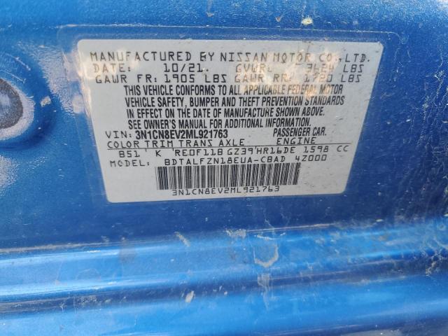 2021 NISSAN VERSA SV - 3N1CN8EV2ML921763
