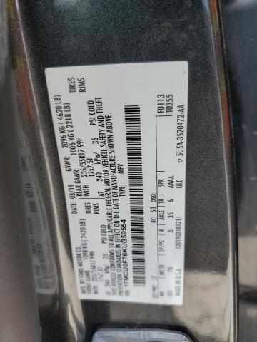 2019 FORD ESCAPE S 1FMCU0F76KUB59554