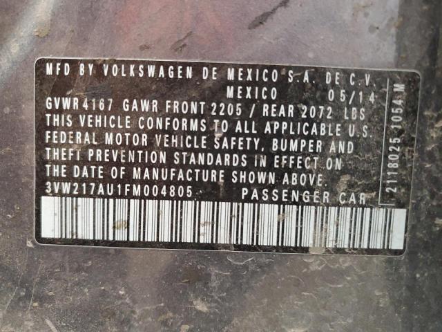 2015 VOLKSWAGEN GOLF #3296346109