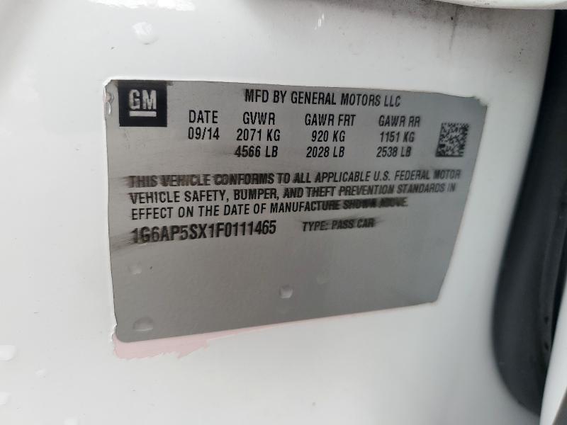 2015 CADILLAC CTS - 1G6AP5SX1F0111465