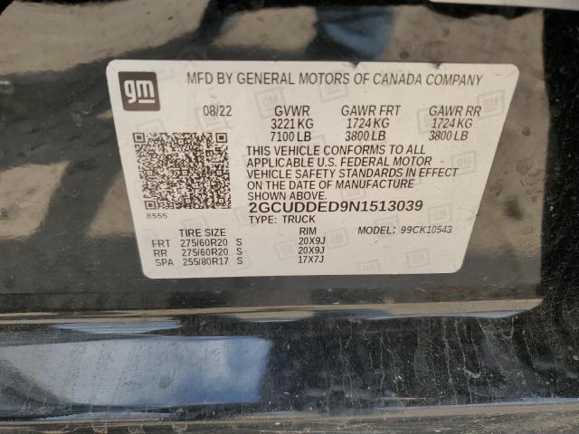 2022 CHEVROLET SILVERADO - 2GCUDDED9N1513039