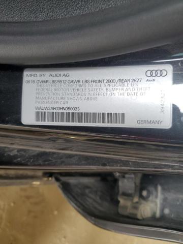 2017 AUDI A7 PREMIUM - WAUW2AFC0HN050033