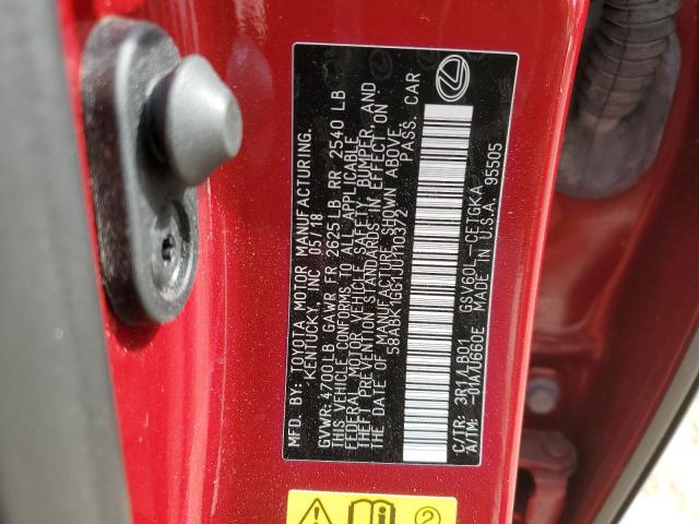 2018 LEXUS ES 350 - 58ABK1GG1JU110372