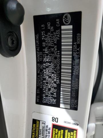 2021 LEXUS ES 250 BAS 58AD11D18MU001844