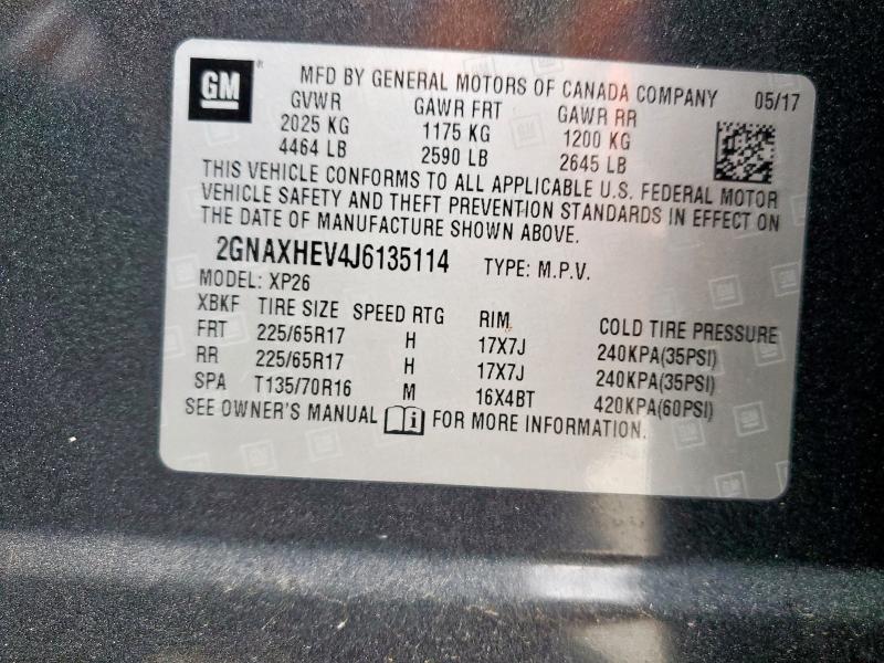 2018 CHEVROLET EQUINOX LS - 2GNAXHEV4J6135114