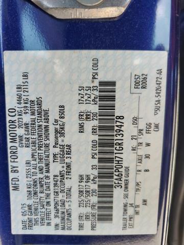 2016 FORD FUSION SE - 3FA6P0H71GR139478