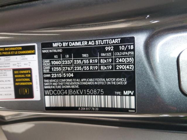 2019 MERCEDES-BENZ GLC - WDC0G4JB6KV150875