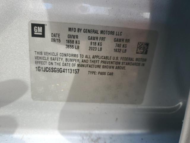 2016 CHEVROLET SONIC 1G1JC6SG9G4113157