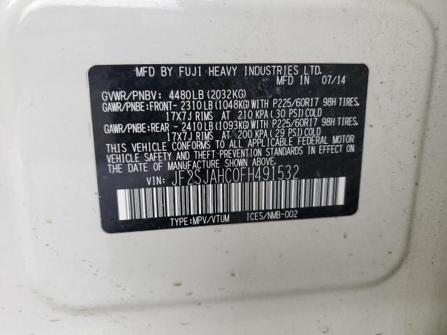 2015 SUBARU FORESTER 2 - JF2SJAHC0FH491532