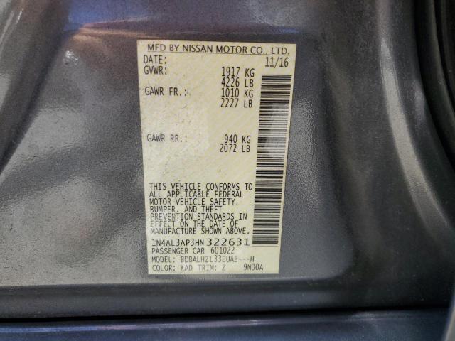 2017 NISSAN ALTIMA 2.5 - 1N4AL3AP3HN322631