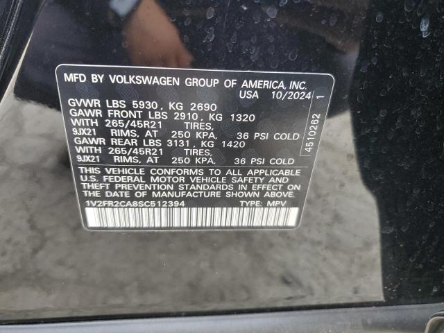 2025 VOLKSWAGEN ATLAS SEL - 1V2FR2CA8SC512394