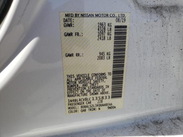2020 NISSAN ALTIMA SR - 1N4BL4CV8LC135833