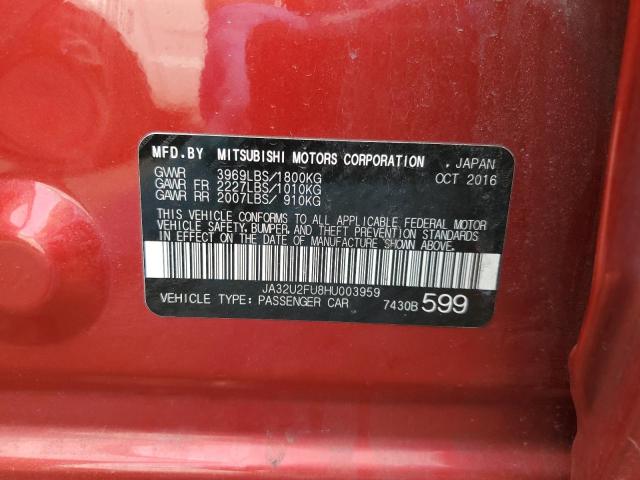 2017 MITSUBISHI LANCER ES JA32U2FU8HU003959
