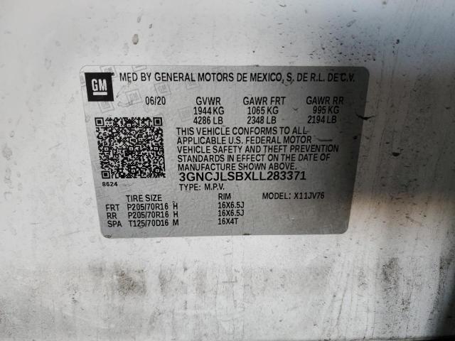 2020 CHEVROLET TRAX 1LT - 3GNCJLSBXLL283371