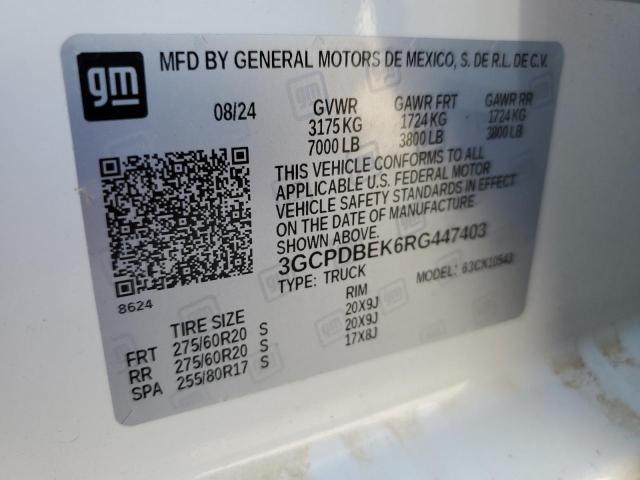 2024 CHEVROLET SILVERADO 3GCPDBEK6RG447403