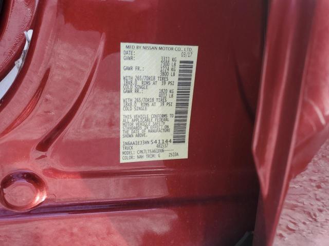 2017 NISSAN TITAN S 1N6AA1EJ3HN541144