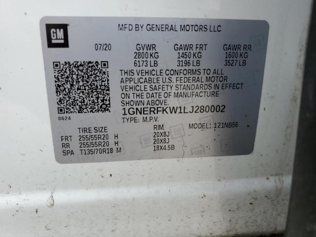 2020 CHEVROLET TRAVERSE L 1GNERFKW1LJ280002