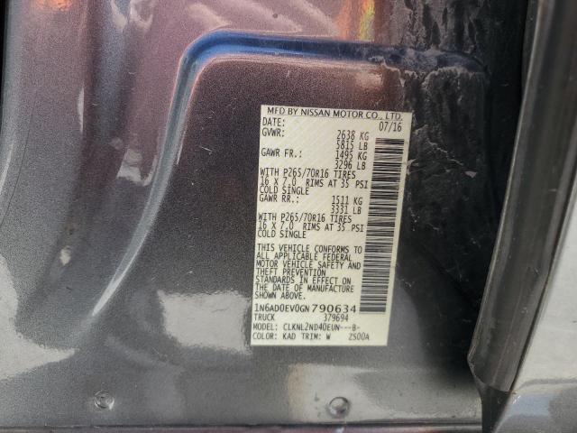 2016 NISSAN FRONTIER S - 1N6AD0EV0GN790634