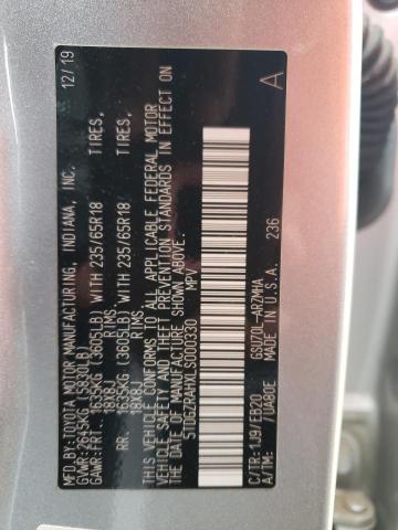 2020 TOYOTA HIGHLANDER - 5TDGZRAHXLS000330
