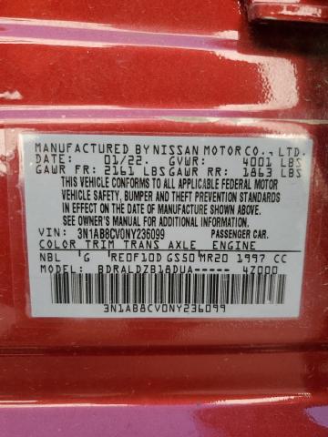 2022 NISSAN SENTRA SV - 3N1AB8CV0NY236099