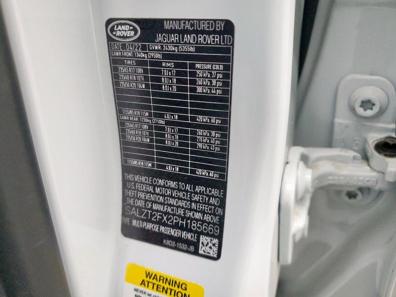 2023 LAND ROVER RANGE ROVE - SALZT2FX2PH185669