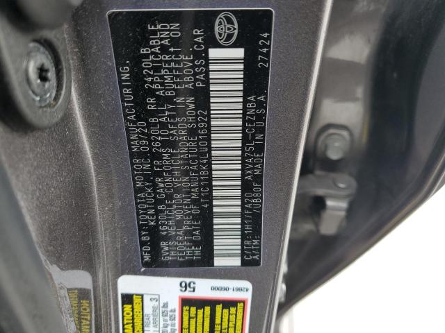 2020 TOYOTA CAMRY LE - 4T1C11BK4LU016922
