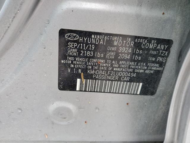 2020 HYUNDAI ELANTRA SE - KMHD84LF2LU000494