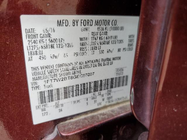 2016 FORD F250 SUPER - 1FT7W2BT8GEC97807
