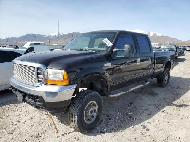 FORD F250 SUPER 2001 black crew pic gas 1FTNW21L61EB55214 photo #1