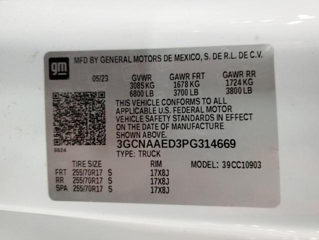 2023 CHEVROLET SILVERADO - 3GCNAAED3PG314669